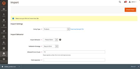 import products from sage 50 to magento 2|How to Configure the Magento Import Products Feature.